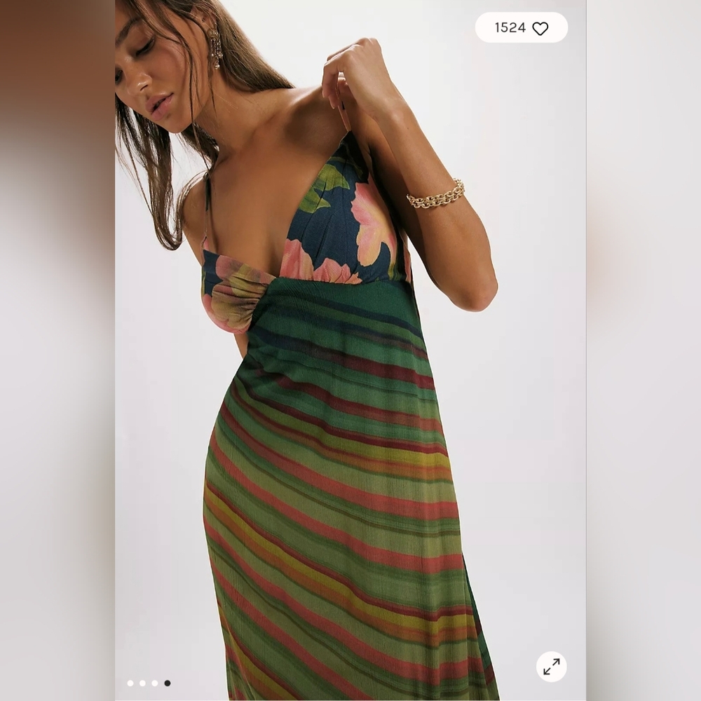 Free People Movement Painted Sands Maxi Dress Xs $198 - Picture 4 of 5